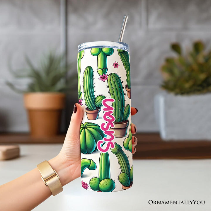 Valentine Adult Humor 20oz Personalized Tumbler With Lid and Stainless Steel Straw, Funny Cactus Gift Cup Tumbler OrnamentallyYou 
