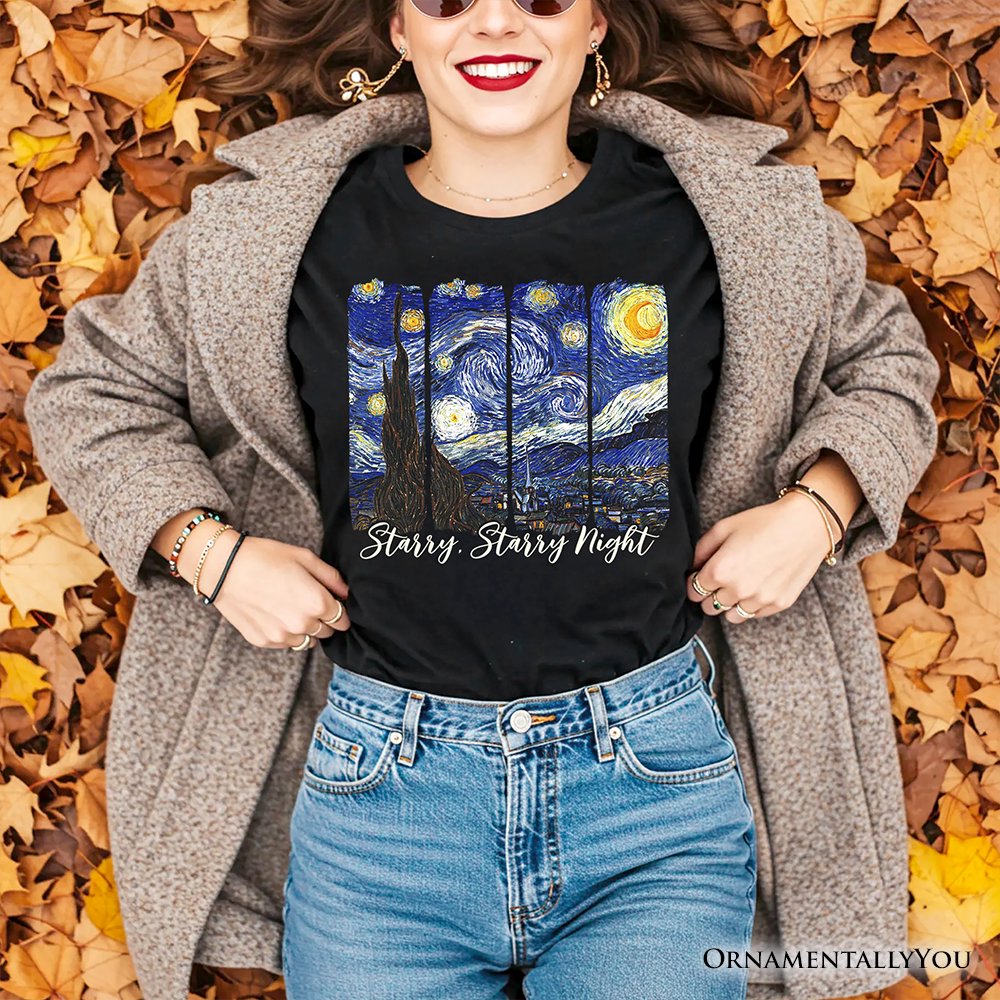Vincent Van Gogh The Starry Night T-Shirt, Famous Painting Tee T-Shirts OrnamentallyYou 