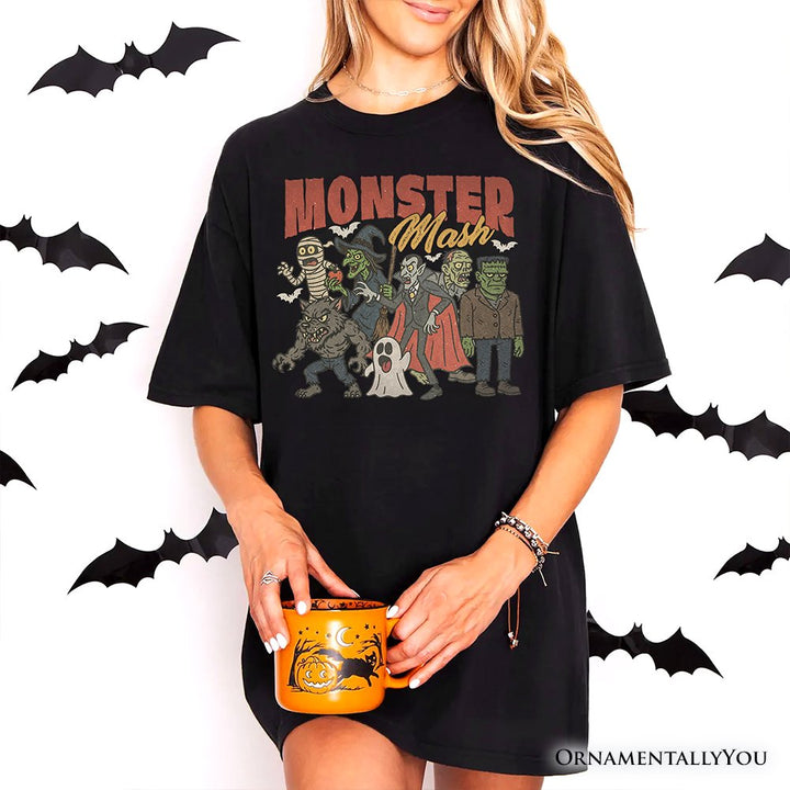 Vintage Monster Mash T-Shirt, Retro Halloween Friends Tee T-Shirts OrnamentallyYou 