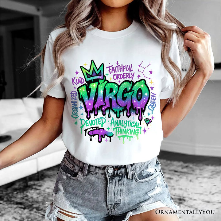 Virgo Graffiti Zodiac T-Shirt, Street Style Astrology Horoscope Tee T-Shirts OrnamentallyYou 