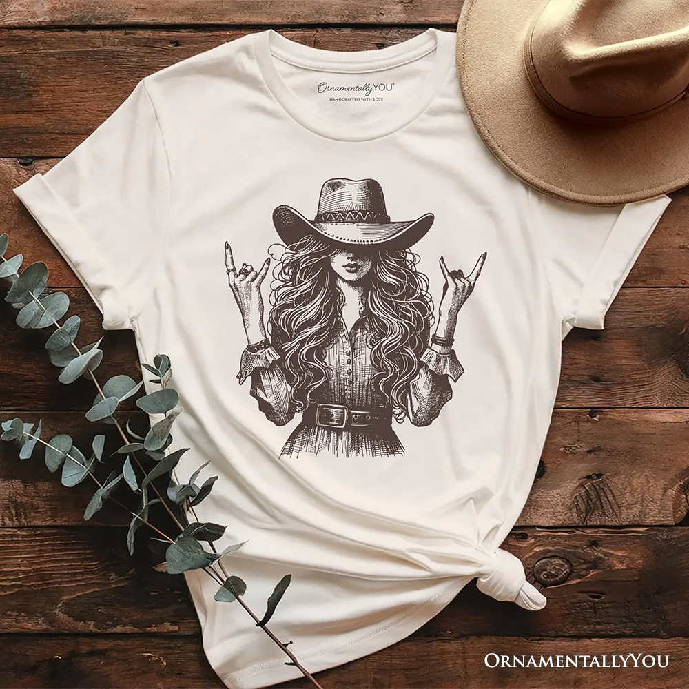 Western Cowgirl Rocker T-Shirt, Country Rodeo Style Tee