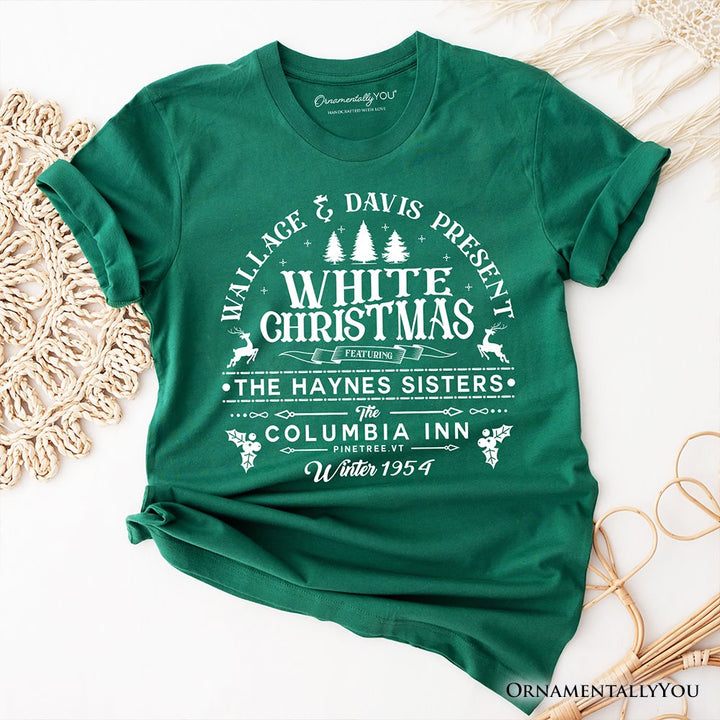 White Christmas Movie Vintage T-Shirt, Haynes Sisters Wallace & Davis 1954 Holiday Tee T-Shirts OrnamentallyYou Evergreen XS 