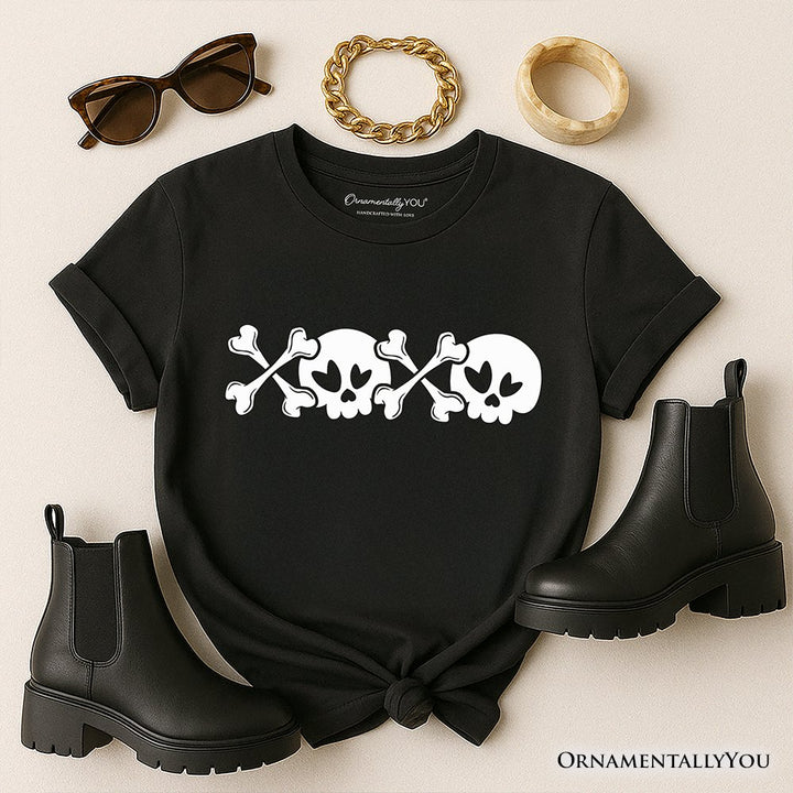 XOXO Skulls Anti-Valentine T-Shirt, Sarcastic Skeletons Love Tee T-Shirts OrnamentallyYou Black XS 