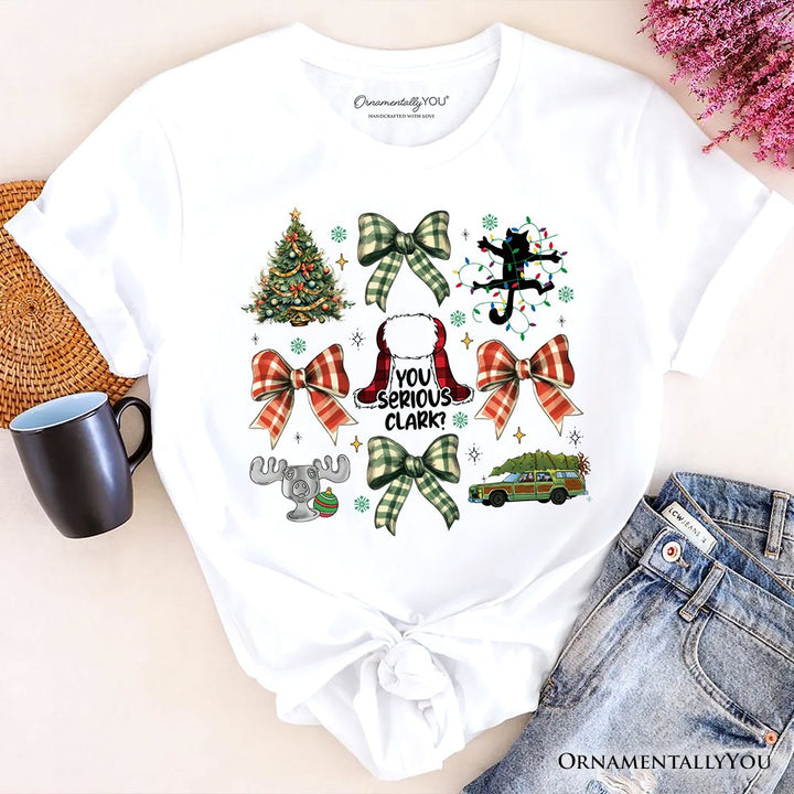 You Serious Clark T-Shirt, Retro Griswold’s Family Christmas Vacation Tee T-Shirts OrnamentallyYou White XS 