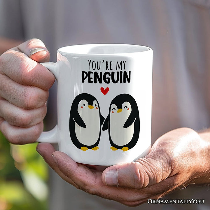You're my Penguin Personalized Mug for Couple, Mate for Life Adorable Penguin Lover Gift With Custom Names Personalized Ceramic Mug OrnamentallyYou 