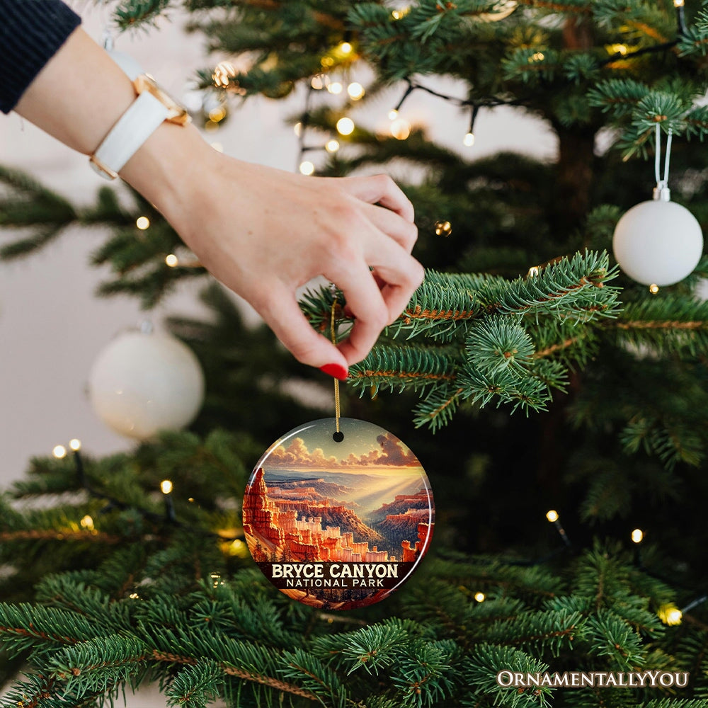 Artistic Bryce Canyon National Park Ornament, Utah Desert Landscape Christmas Gift and Tree Decor Ceramic Ornament OrnamentallyYou 