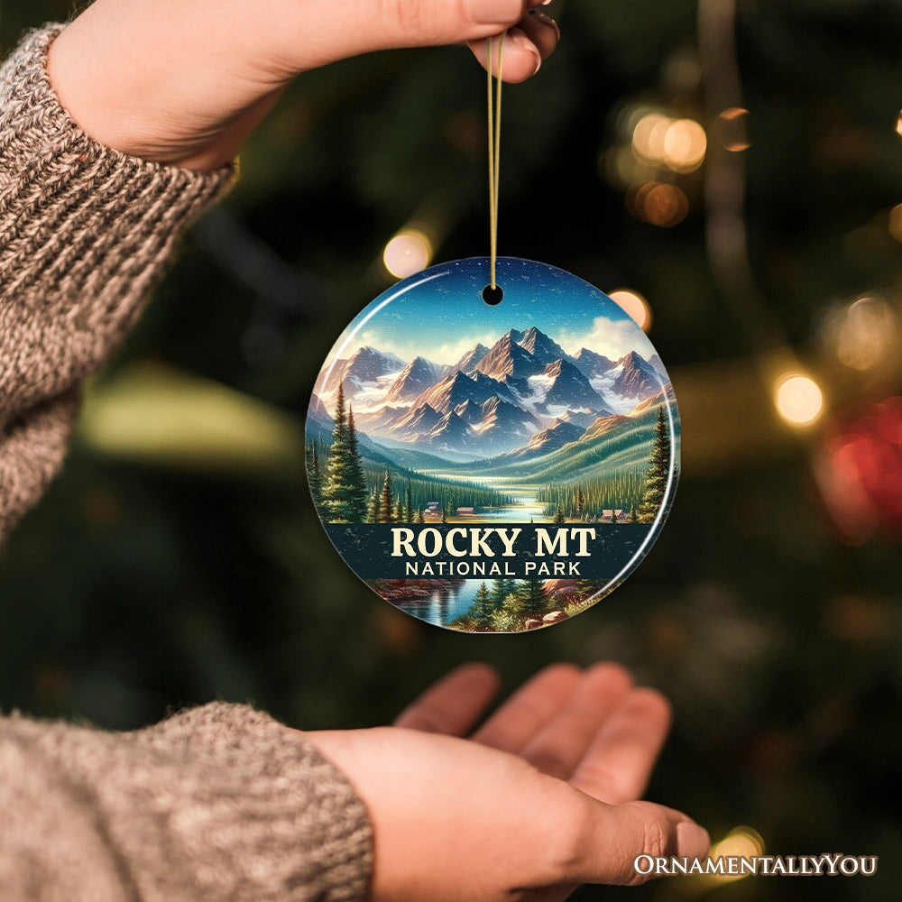 Enchanting Rocky Mountain National Park Ornament, Colorado Alpine Scenery Christmas Gift and Travel Souvenir Ceramic Ornament OrnamentallyYou 