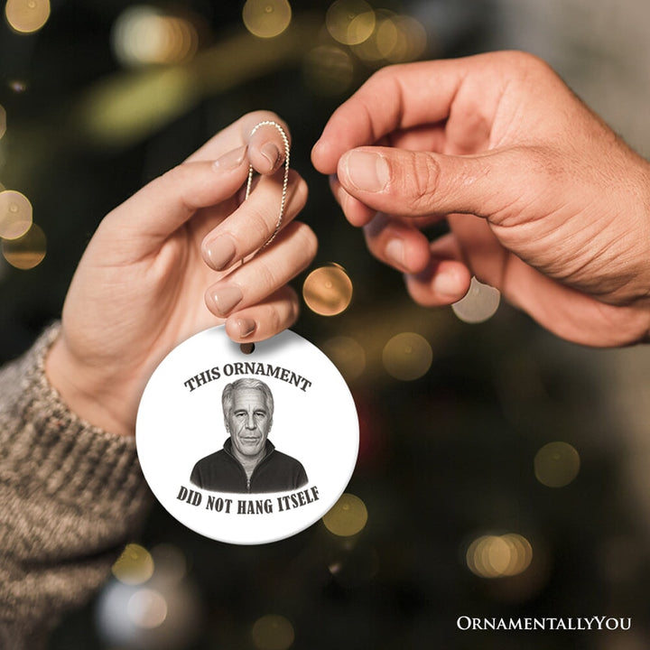 Funny Christmas Meme Party Gift Ornament, Secret Santa and White Elephant Gift Ceramic Ornament OrnamentallyYou 