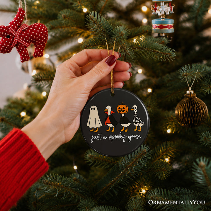 Just a Spooky Goose Ornament, Funny Halloween Costumes Souvenir