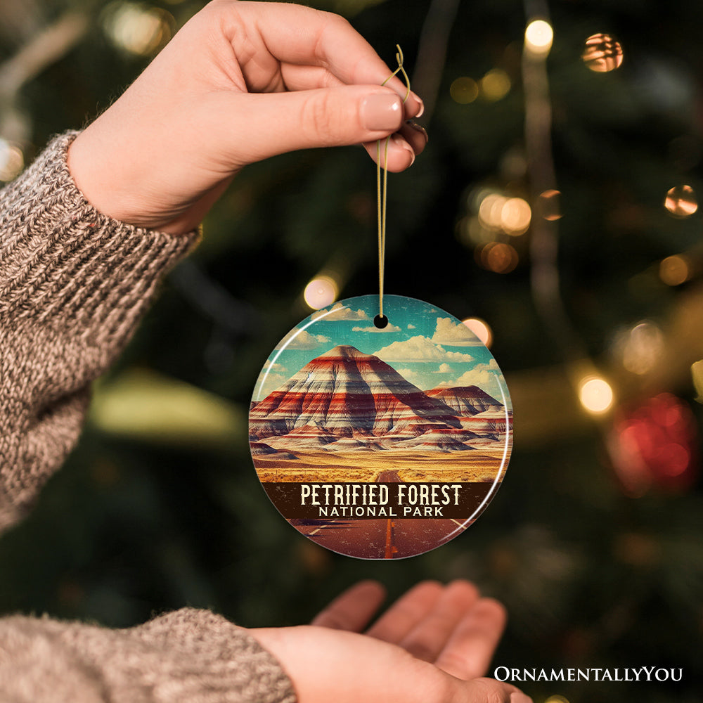 Petrified Forest National Park Ornament, Arizona Painted Desert Badlands Christmas Keepsake and Travel Souvenir