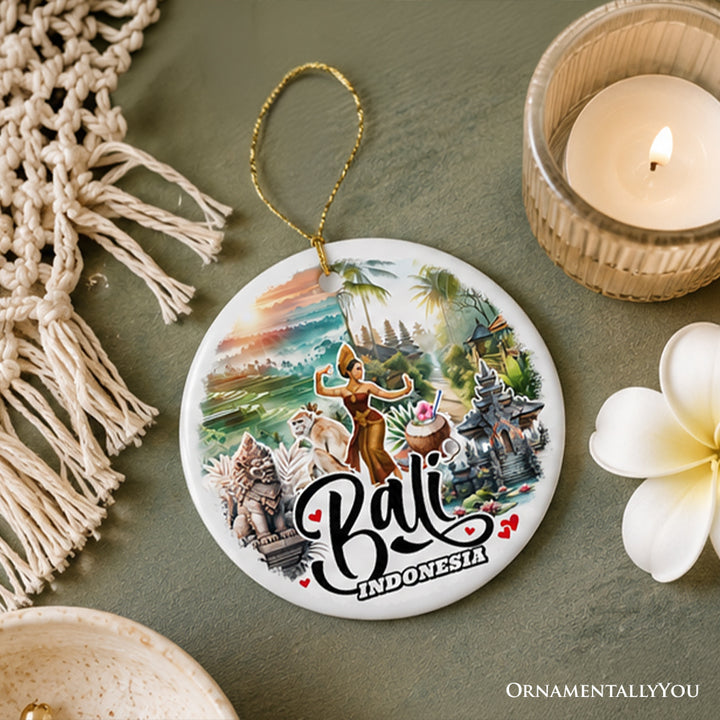 Picturesque Bali Island of the Gods Christmas Ornament, Indonesian Heritage and Cultural Gift and Souvenir