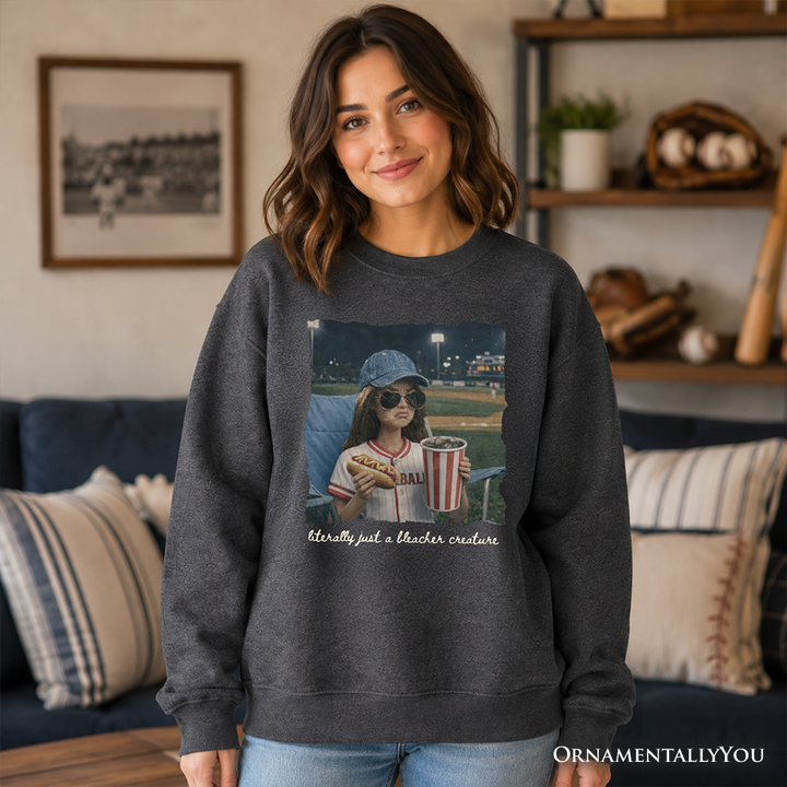 Funny Doll Face Baseball Sweatshirt, Sports Fan Mom Sweater