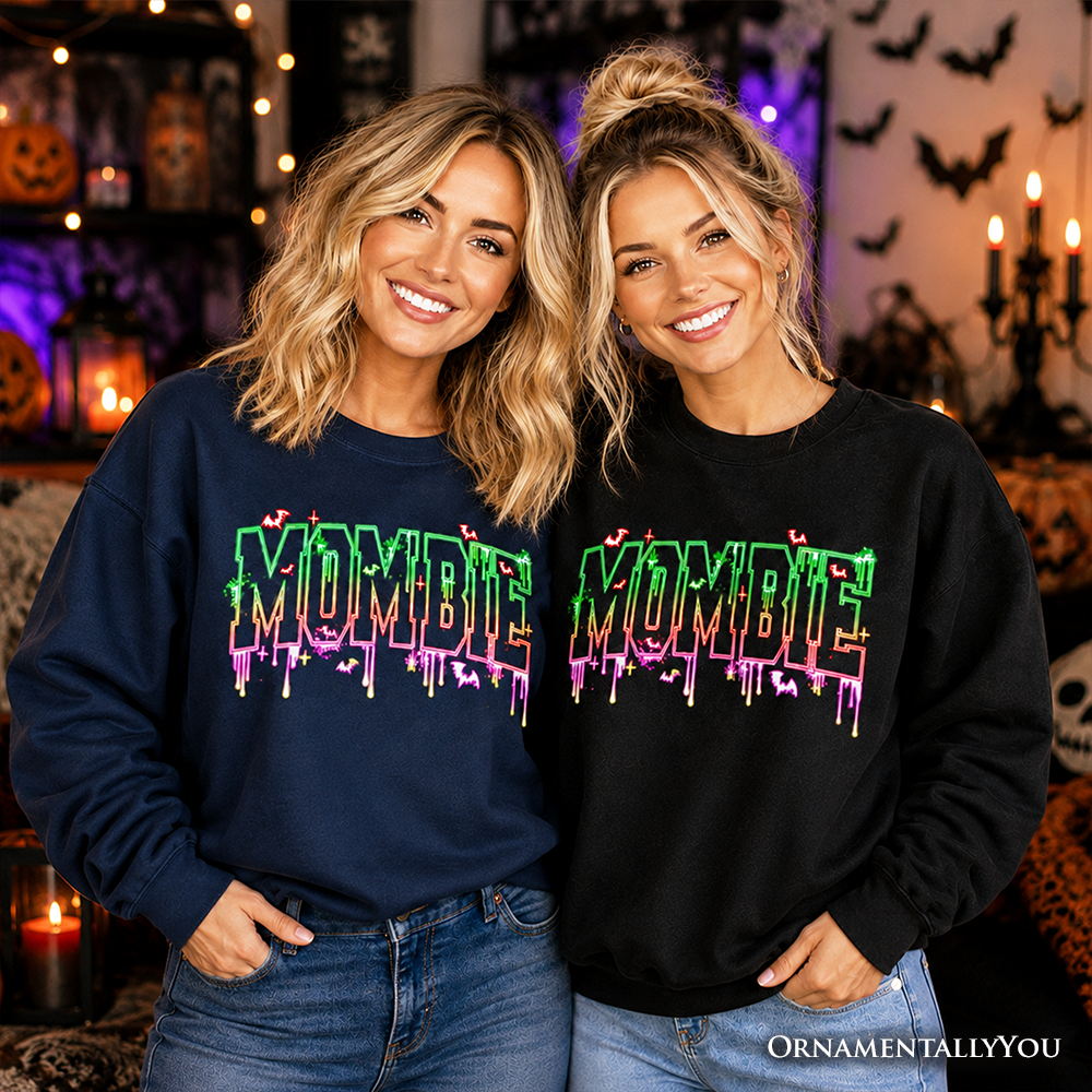 Mombie Halloween Sweatshirt, Funny Sweater for Spooky Moms