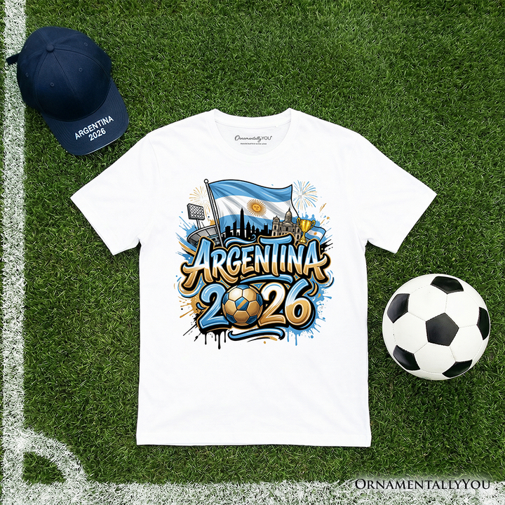 Argentina 2026 Soccer Cup Global Championship T-Shirt, Fans Football Tee