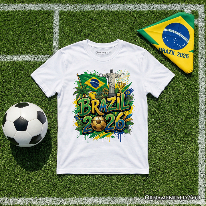 Brazil 2026 Soccer Cup Global Championship T-Shirt, Fans Football Tee
