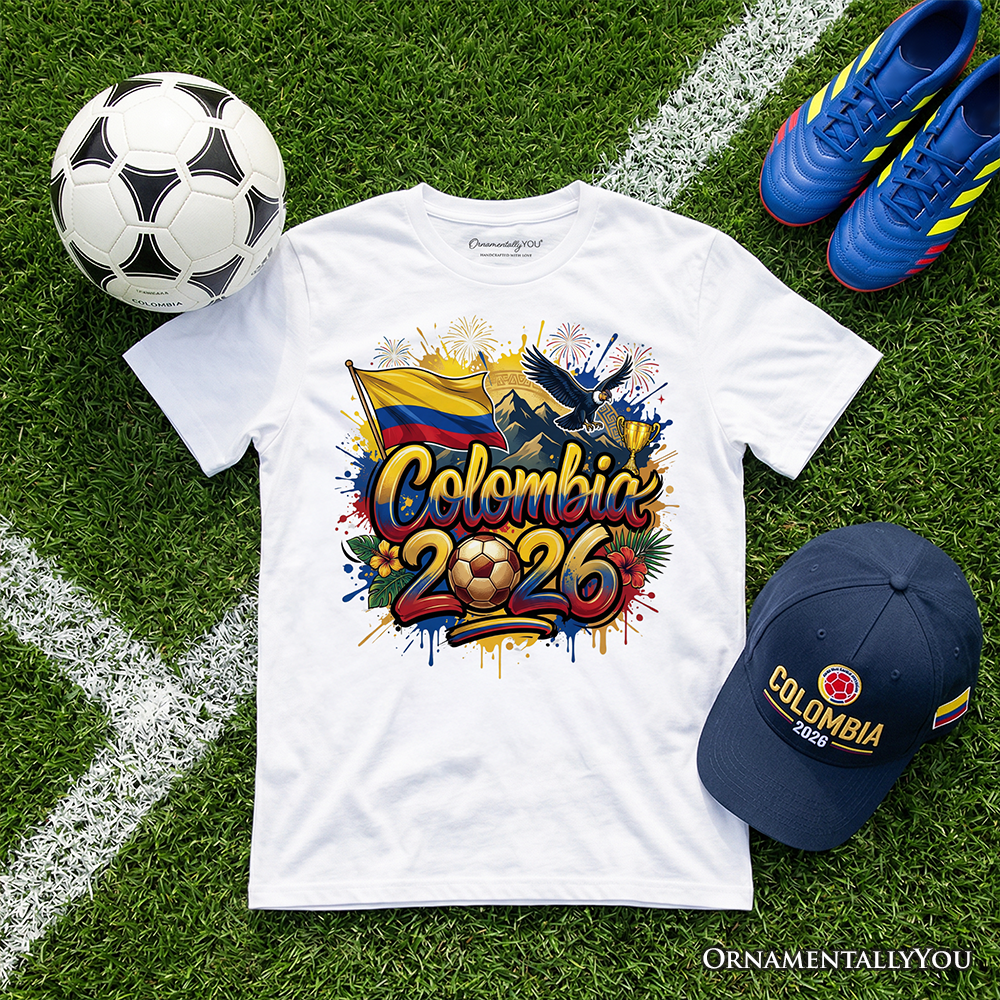 Colombia 2026 Soccer Cup Global Championship T-Shirt, Fans Football Tee