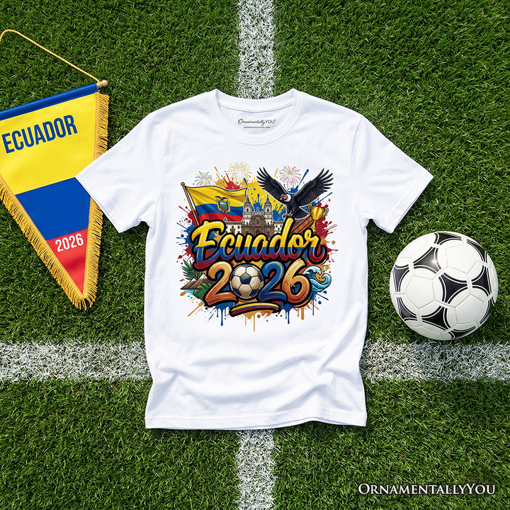Ecuador 2026 Soccer Cup Global Championship T-Shirt, Fans Football Tee