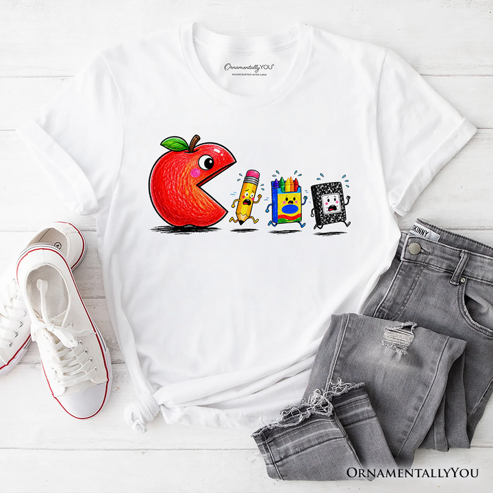 Funny Apple 1st Day of School T-Shirt, Tee for Teachers