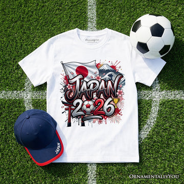 Japan 2026 Soccer Cup Global Championship T-Shirt, Fans Football Tee T-Shirts OrnamentallyYou White XS 