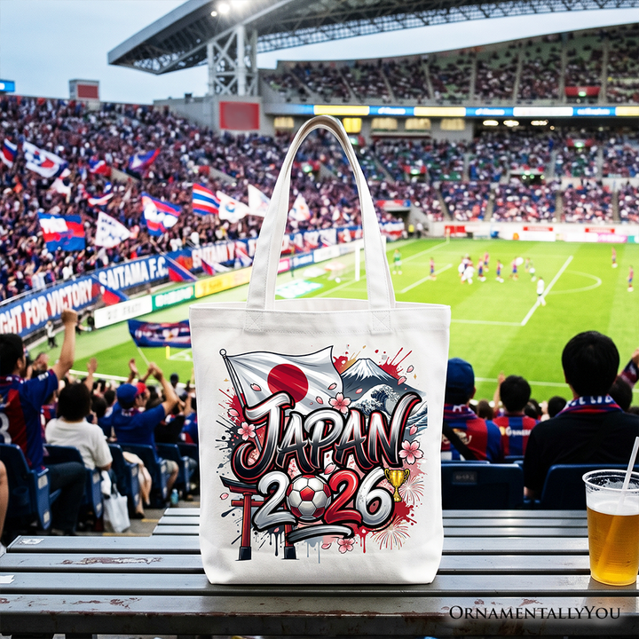 Japan 2026 Soccer Cup Global Championship Tote Bag, Fans Football Gift Shopper