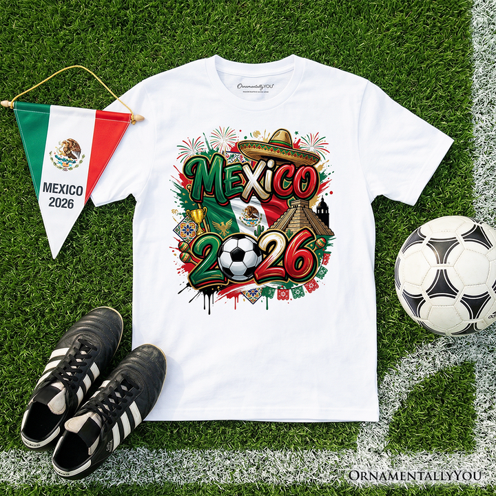 Mexico 2026 Soccer Cup Global Championship T-Shirt, Fans Football Tee