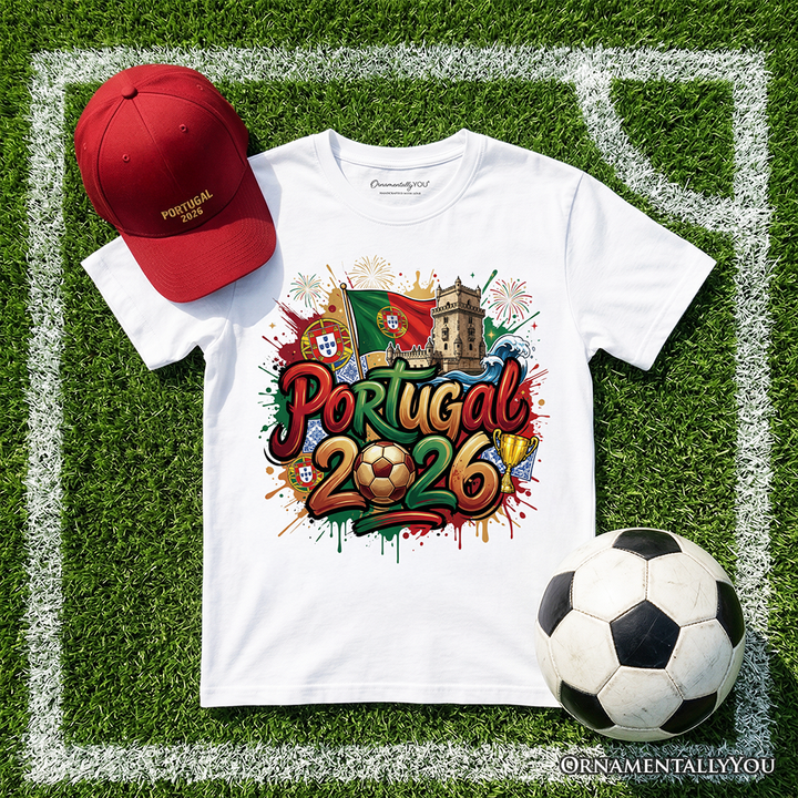 Portugal 2026 Soccer Cup Global Championship T-Shirt, Fans Football Tee