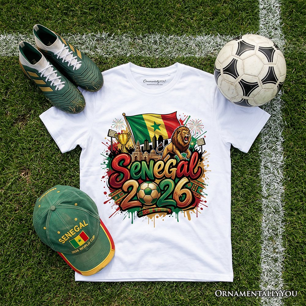 Senegal 2026 Soccer Cup Global Championship T-Shirt, Fans Football Tee T-Shirts OrnamentallyYou White XS 