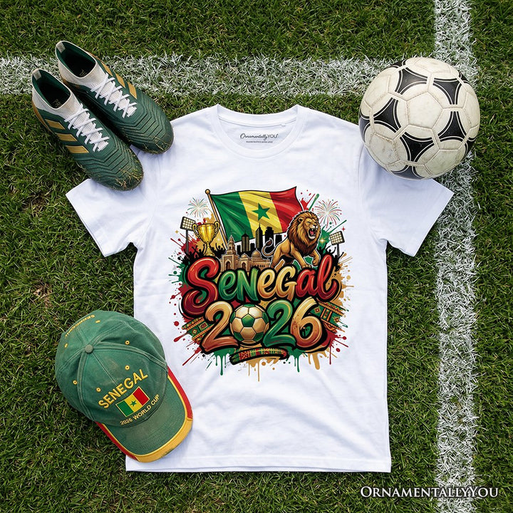 Senegal 2026 Soccer Cup Global Championship T-Shirt, Fans Football Tee T-Shirts OrnamentallyYou White XS 