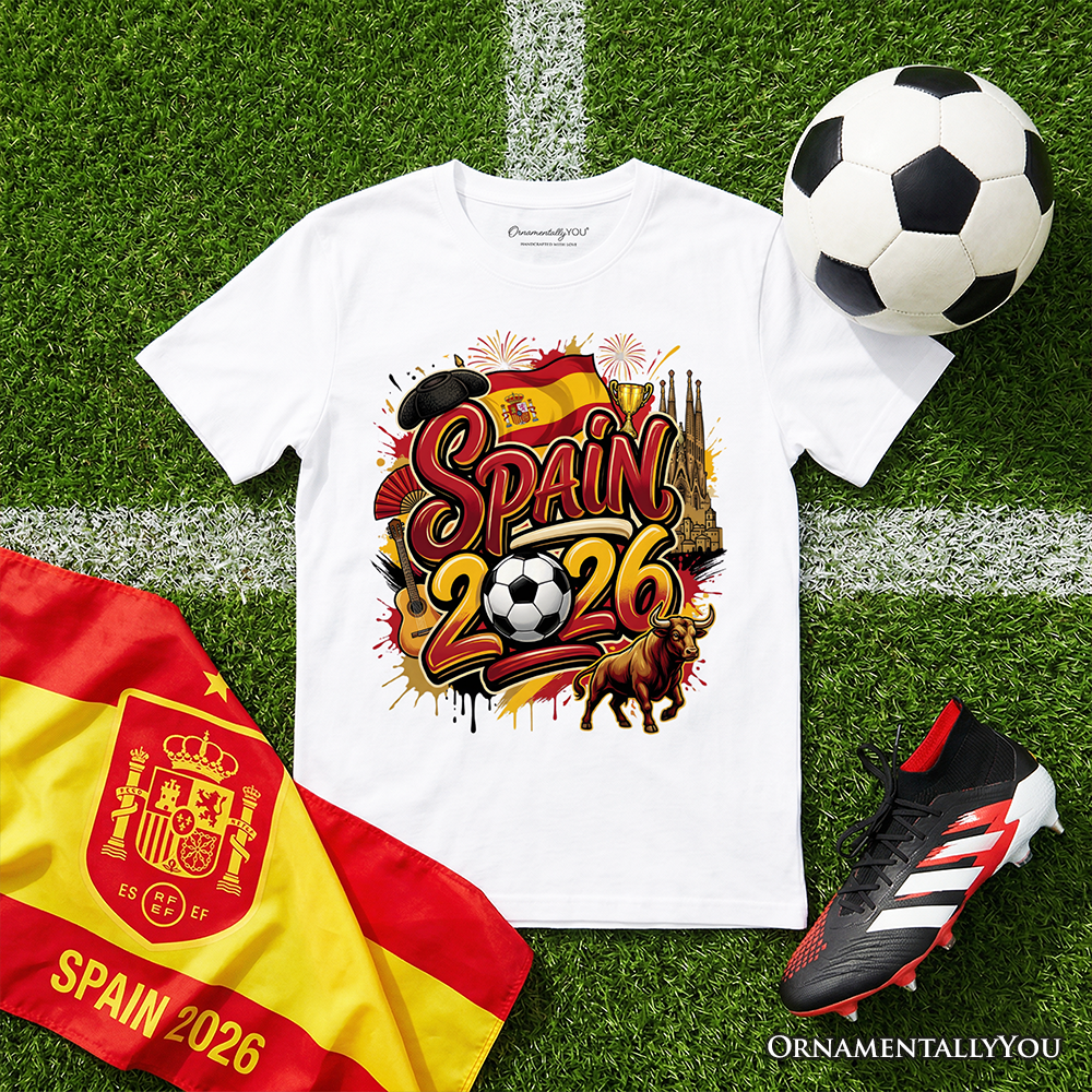 Spain 2026 Soccer Cup Global Championship T-Shirt, Fans Football Tee
