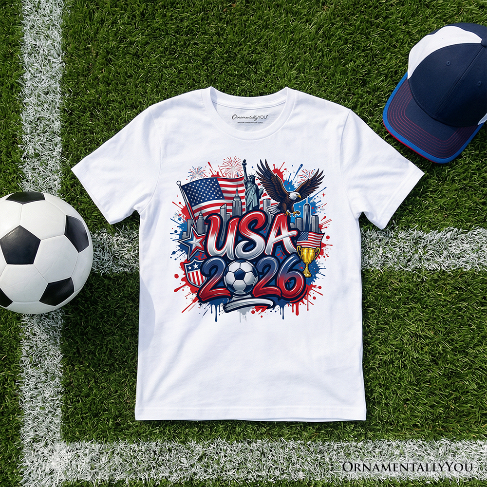 USA 2026 Soccer Cup Global Championship T-Shirt, Fans Football Tee