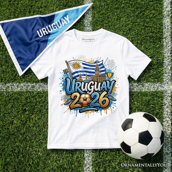 Uruguay 2026 Soccer Cup Global Championship T-Shirt, Fans Football Tee T-Shirts OrnamentallyYou White XS 