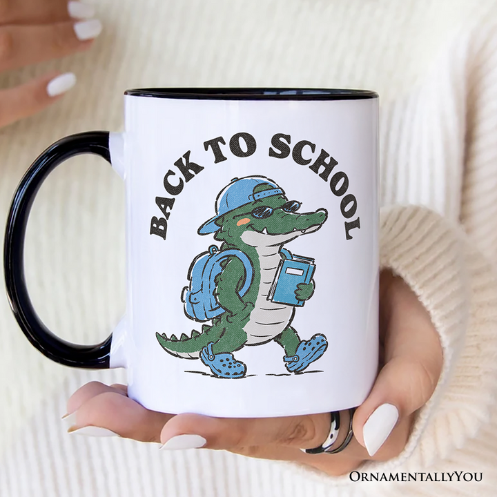 Alligator Back to School Mug, Cool Gift for Teachers or Student