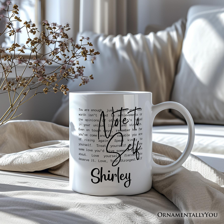 Note To Self Motivational Definition Personalized Mug, Mental Health Gift with Custom Name