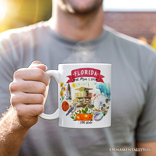 Artistic Florida State Themes and Landmarks Mug | OrnamentallyYou