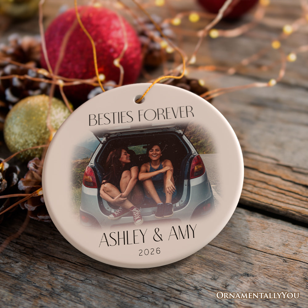 Best Friend and Sister Personalized Keepsake Ornament, A Gift for the Bestie