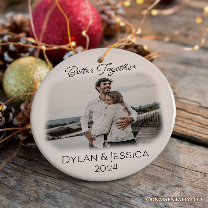 Better Together Photo Upload Keepsake Christmas Ornament Ceramic Ornament OrnamentallyYou 