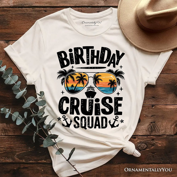 Birthday Cruise Squad T-Shirt, Tropical Vacation Cruise Trip Tee T-Shirts OrnamentallyYou Natural XS 