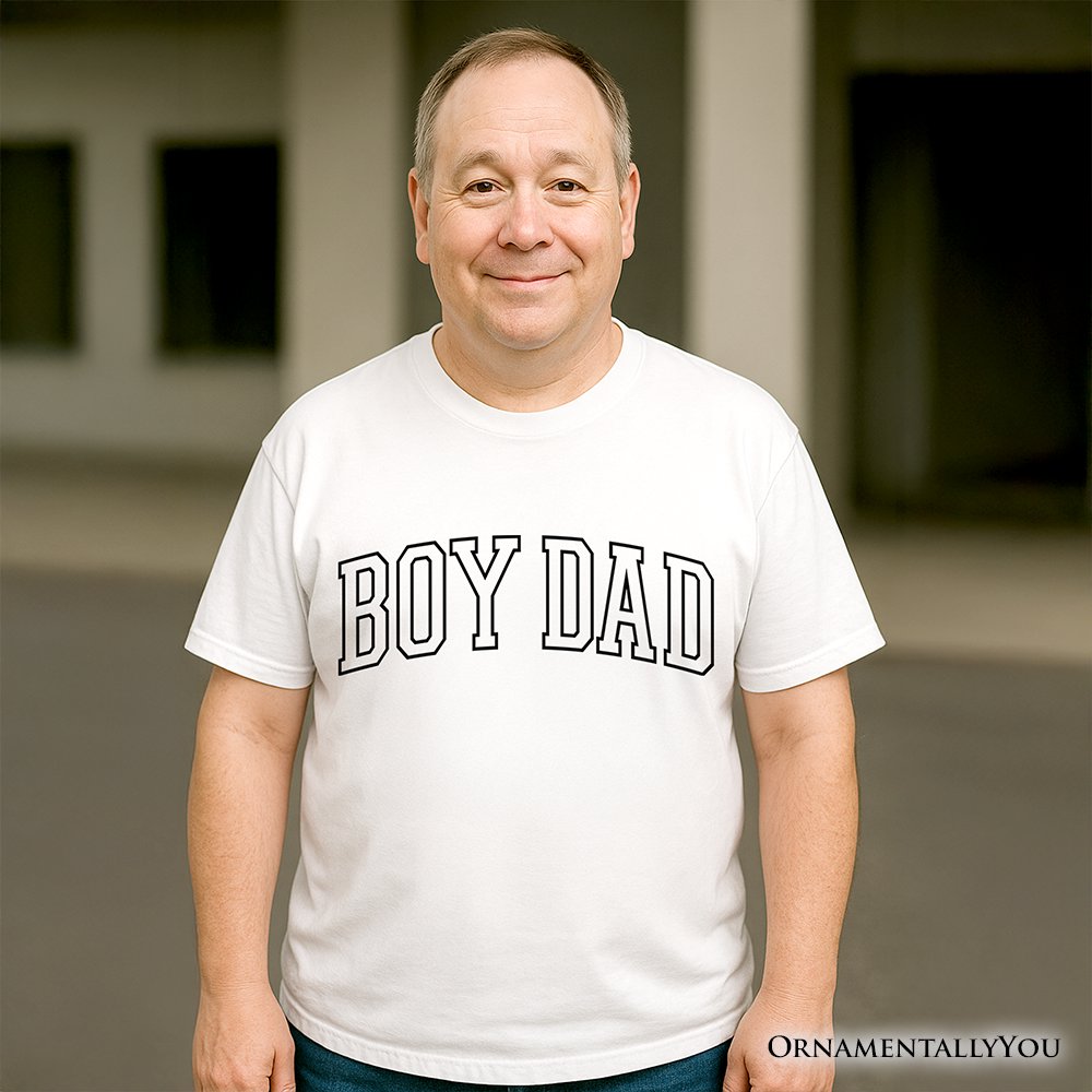 Boy Dad Varsity T-Shirt, Father's Day Tee T-Shirts OrnamentallyYou 