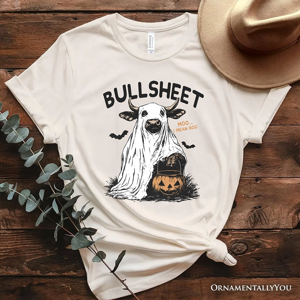 Bullsheet Halloween Bull T-Shirt, Hilarious Cow Tee for Trick-or-Treaters T-Shirts OrnamentallyYou Natural XS 