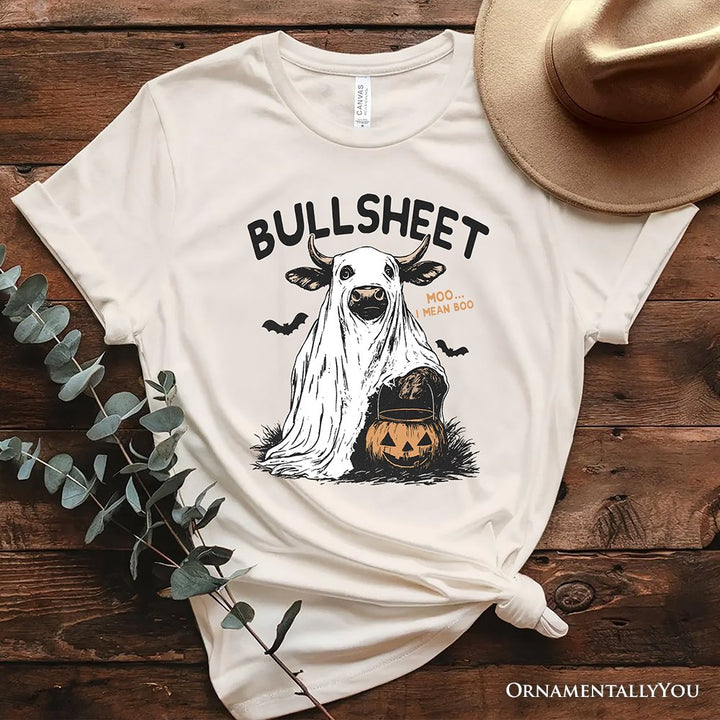 Bullsheet Halloween Bull T-Shirt, Hilarious Cow Tee for Trick-or-Treaters T-Shirts OrnamentallyYou Natural XS 