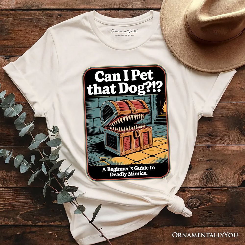 Can I Pet That Dog Retro T-Shirt, Vintage Meme Humor T-Shirts OrnamentallyYou Natural XS 