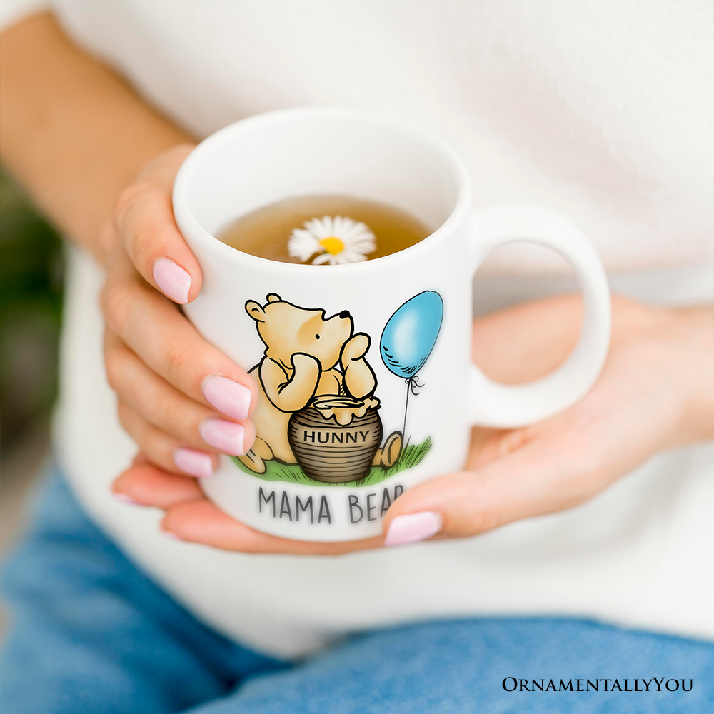Charming Mama Bear Personalized Mug, Cute Mother's Days Gift with Custom Name