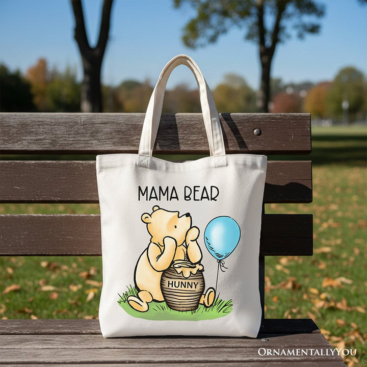 Charming Mama Winnie-the-Pooh Cute Tote Bag, 1926 A.A. Milne Mom Gift Shopper Tote Bag OrnamentallyYou White 