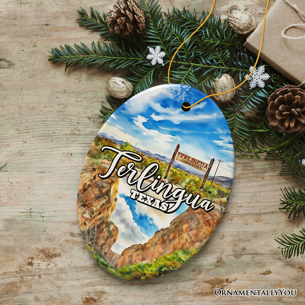 Charming Terlingua Ornament, Texas Ghost Town Christmas Gift and Desert Adventure Souvenir
