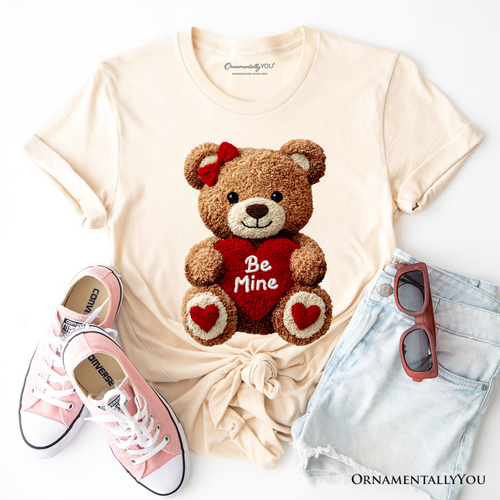Cute Bear Toy Be Mine Valentine T-Shirt, Love Coquette Tee