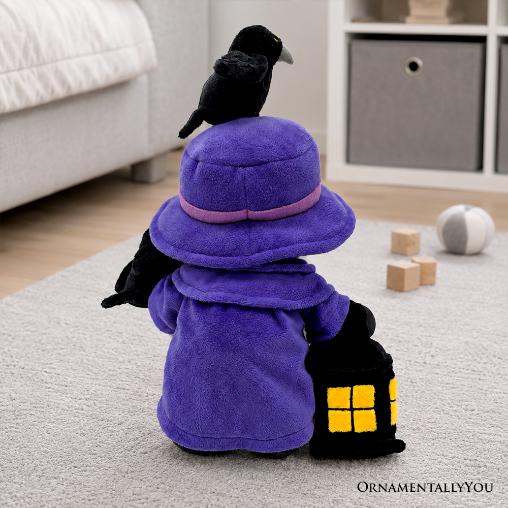 Dr. Crowford Plague Doctor Plush Toy with Ravens and Lantern, 12" Stuffed Toy Gift for Children