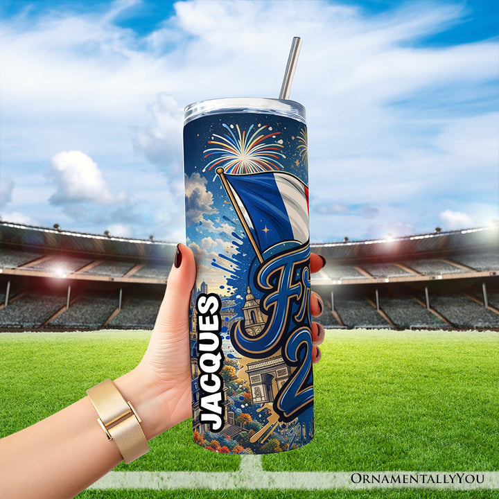France 2026 Soccer Cup Global Championship 20oz Tumbler With Lid and Stainless Steel Straw, Fans Football Gift Cup
