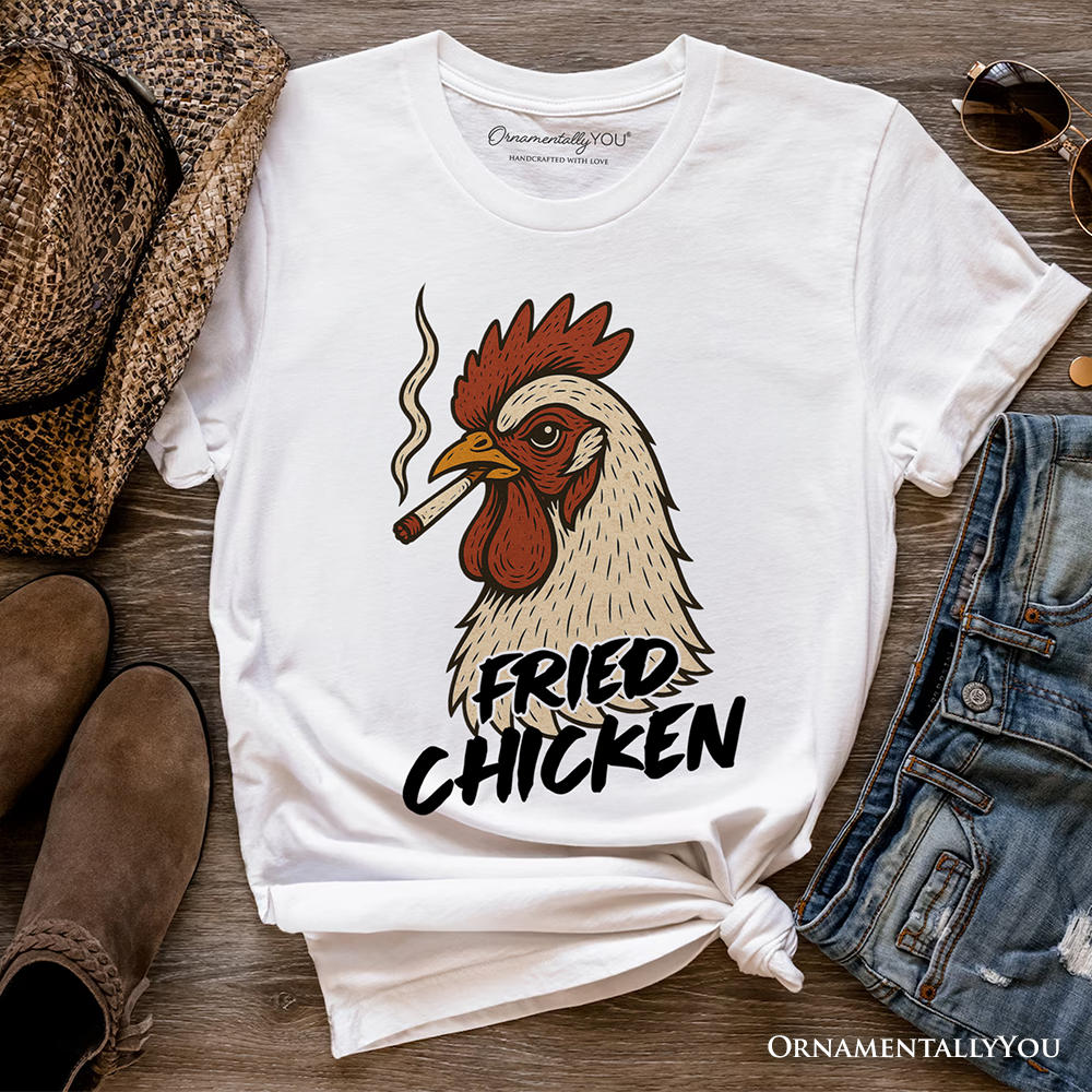 Fried Chicken Hen T-Shirt, Funny 420 Stoner Humor Tee