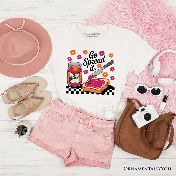 Go Spread It Christian T-Shirt, Cute Gospel Jam and Toast Tee T-Shirts OrnamentallyYou White XS 