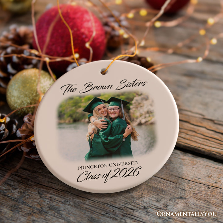 Graduation Image Upload Christmas Ornament, High School and College Class Graduate Gift